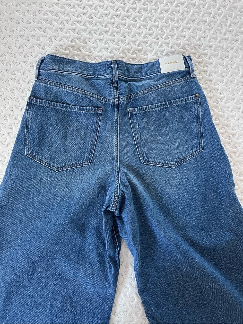 Express Relaxed High Waist Wide Leg Jeans Size 12 - Picture 5 of 9